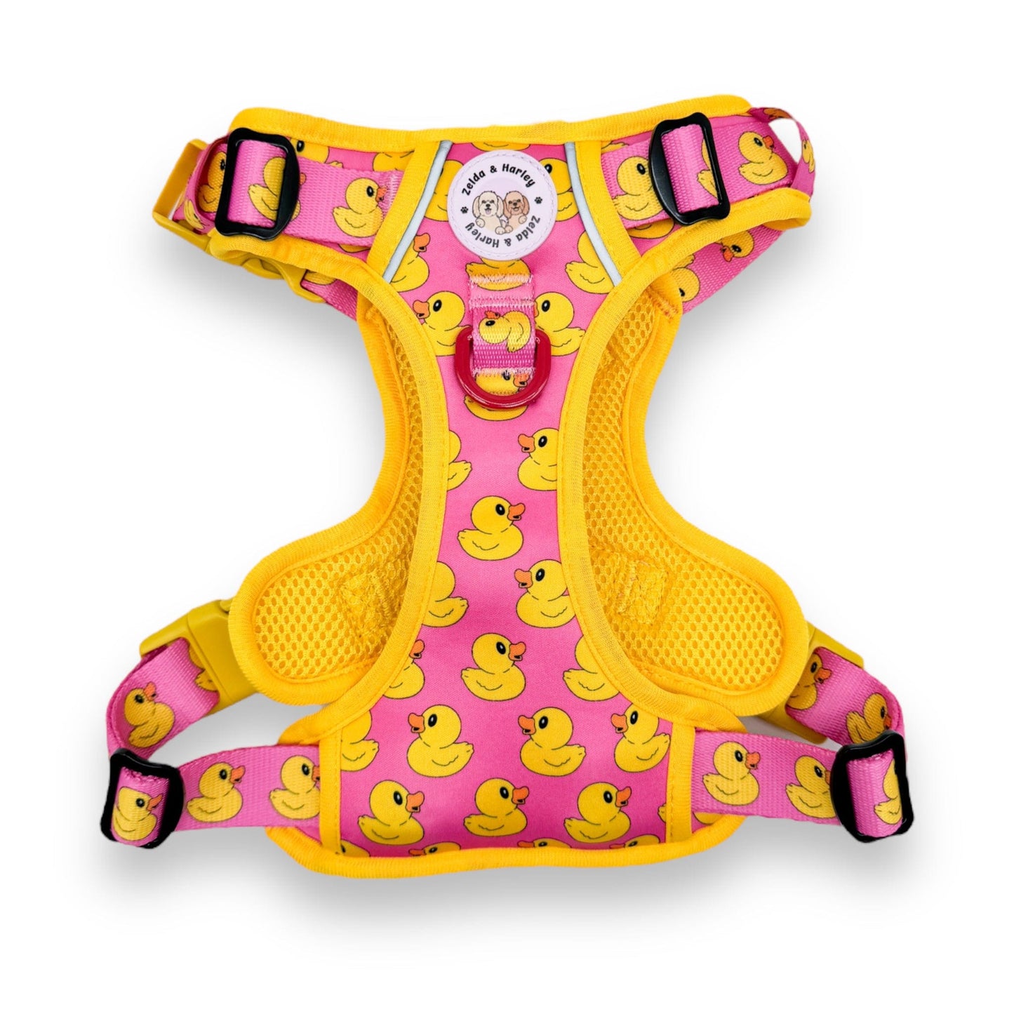 Zelda & Harley Harness Rubber Duckie Pink - Adventure No Pull Harness