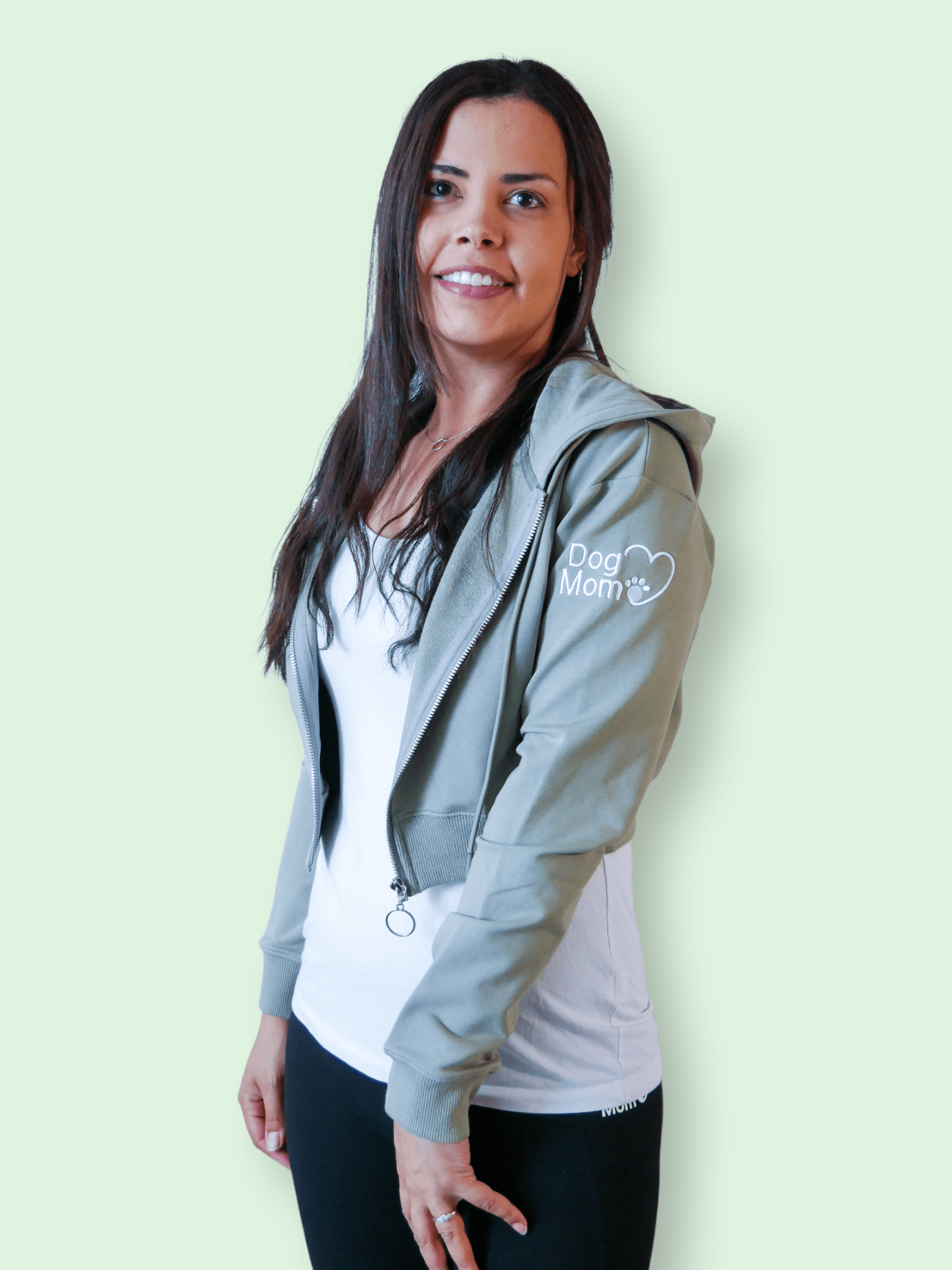 Army green deals crop top hoodie