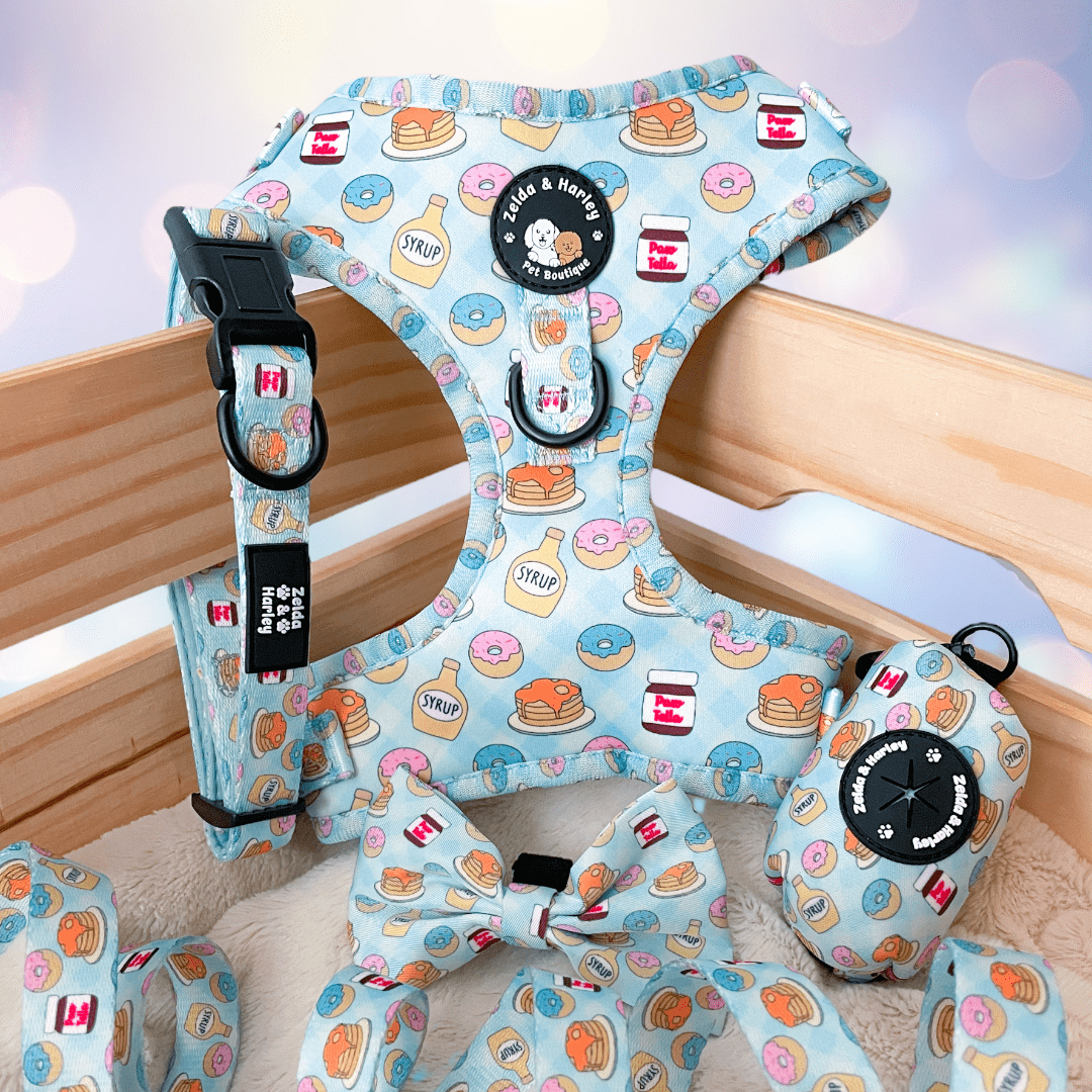 Zelda & Harley Harness Barking Brunch - D-Ring Adjustable Dog Harness