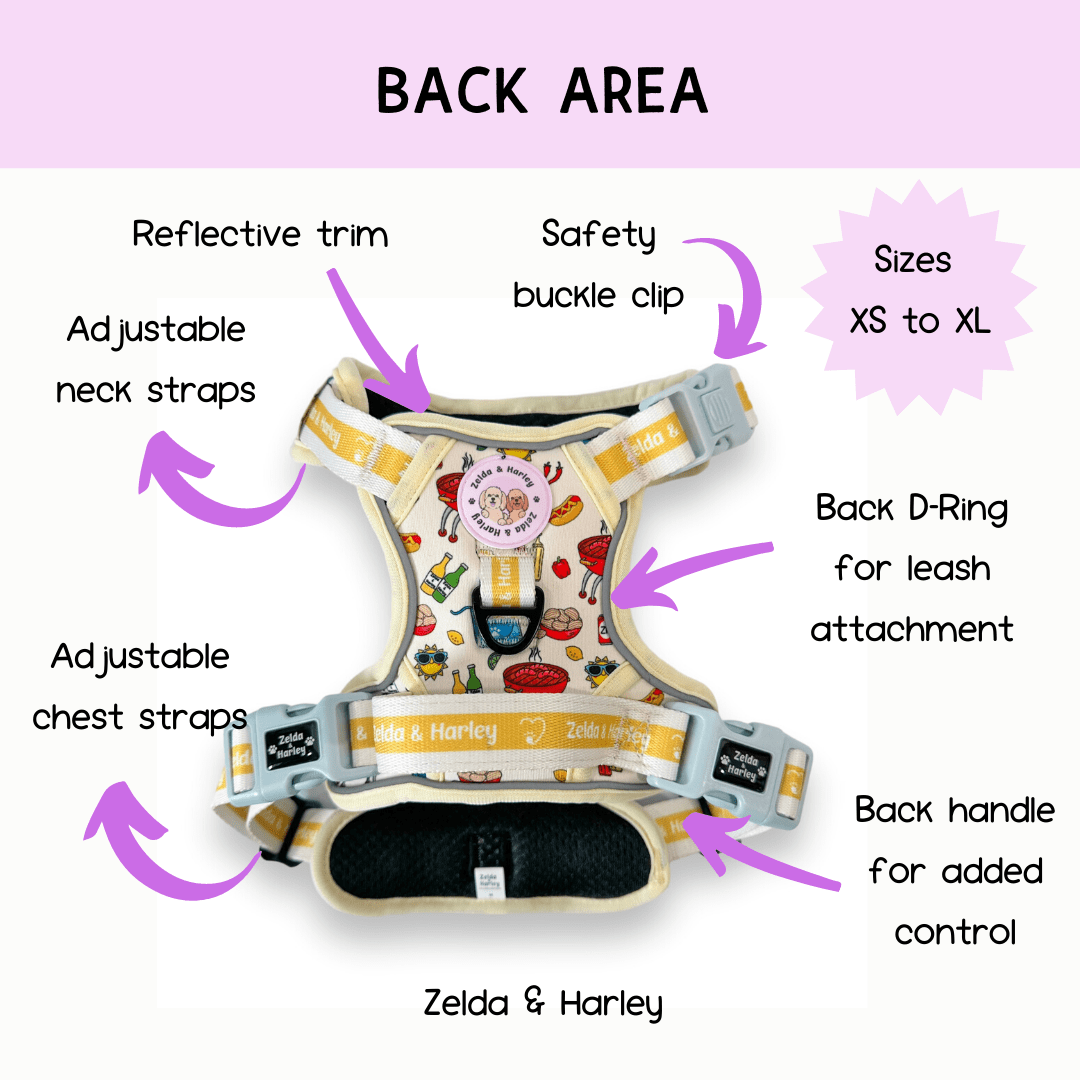 Zelda & Harley Harness Hot Dawg - Adventure No Pull Harness
