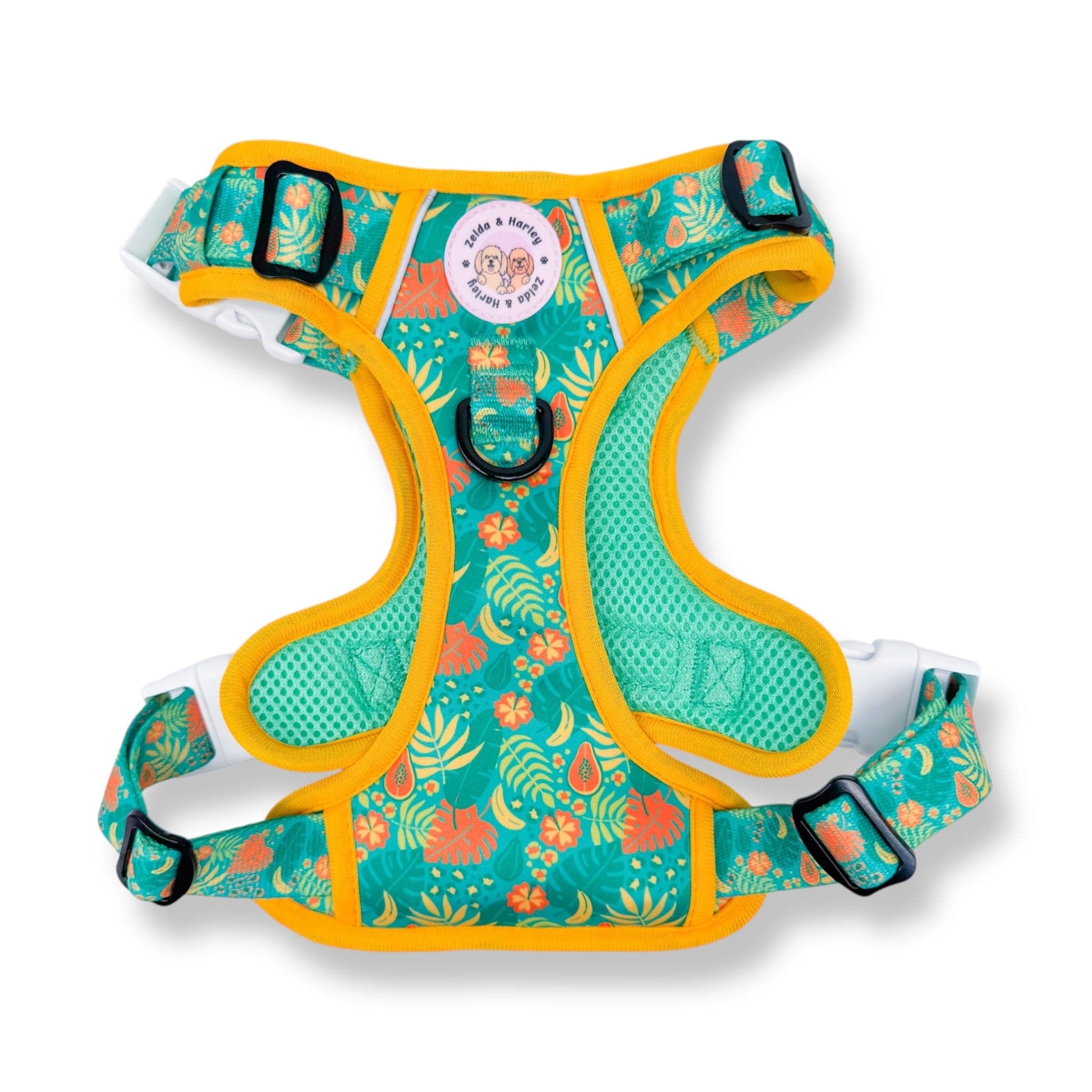 Zelda & Harley Harness Jungle Pawradise | Adventure No Pull Dog Harness