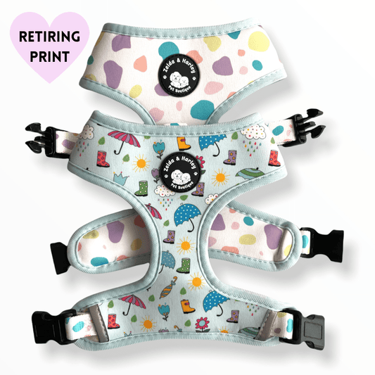 Zelda & Harley Harness Pastel Showers Reversible Harness