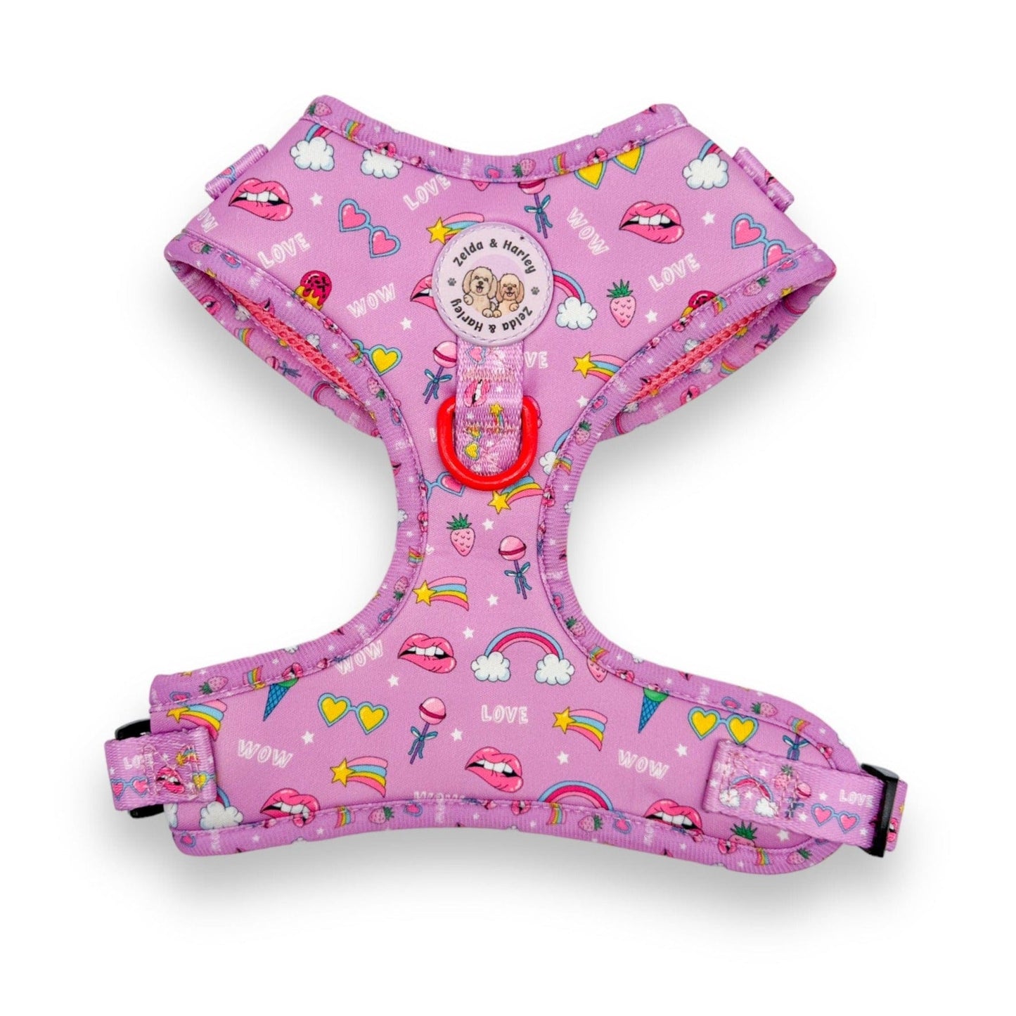 Zelda & Harley Harness Pink Paw-er - No Pull Adjustable Dog Harness