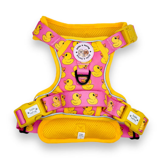 Zelda & Harley Harness Rubber Duckie Pink - Adventure No Pull Harness