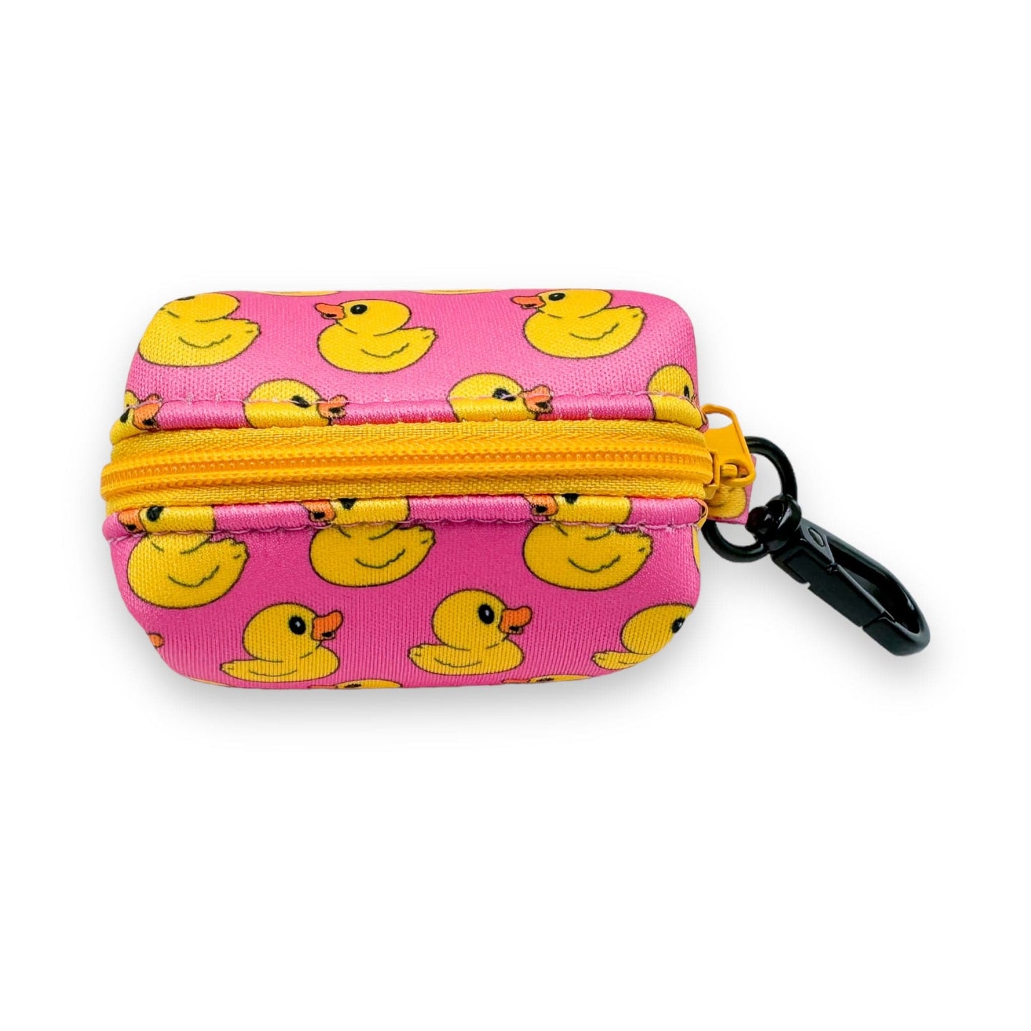 Zelda & Harley Poop Bag Holder Rubber Duckie Waste Bag Holder - Pink