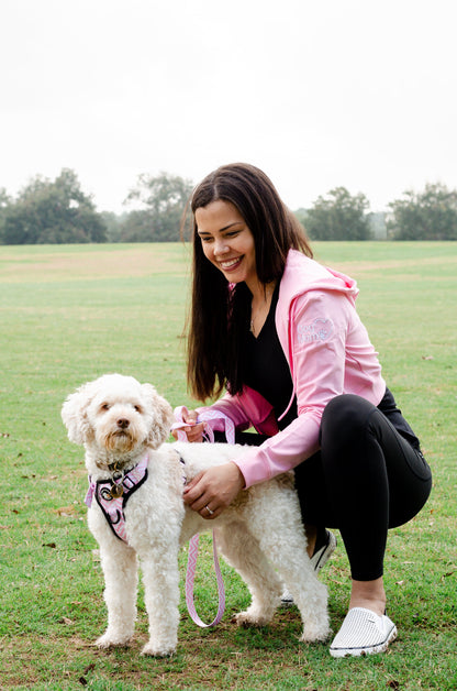 Zelda & Harley Apparel & Accessories Dog Mom Crop Top Hoodie - Pink