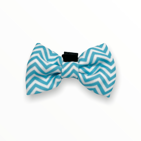 Zelda & Harley Bow Zig Zag Wag Bow Tie - Pastel Blue