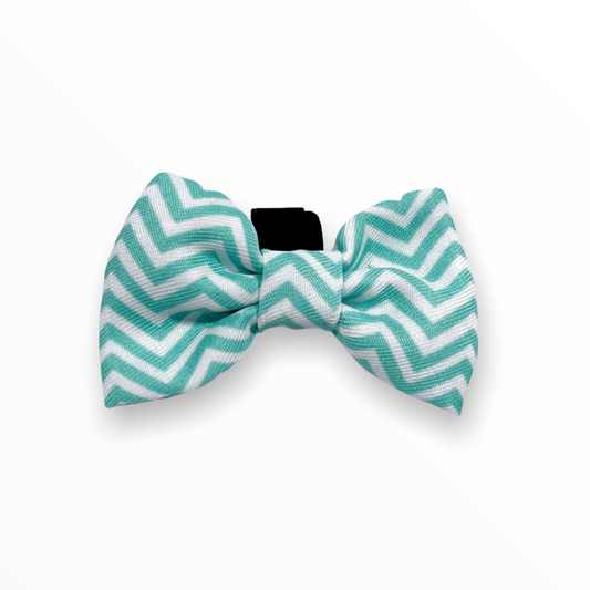 Zelda & Harley Bow Zig Zag Wag Bow Tie - Pastel Green