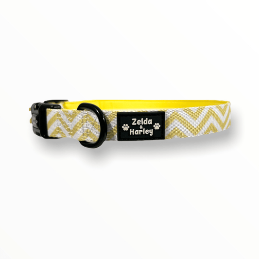 Zelda & Harley Collar Zig Zag Wag Collar - Pastel Yellow