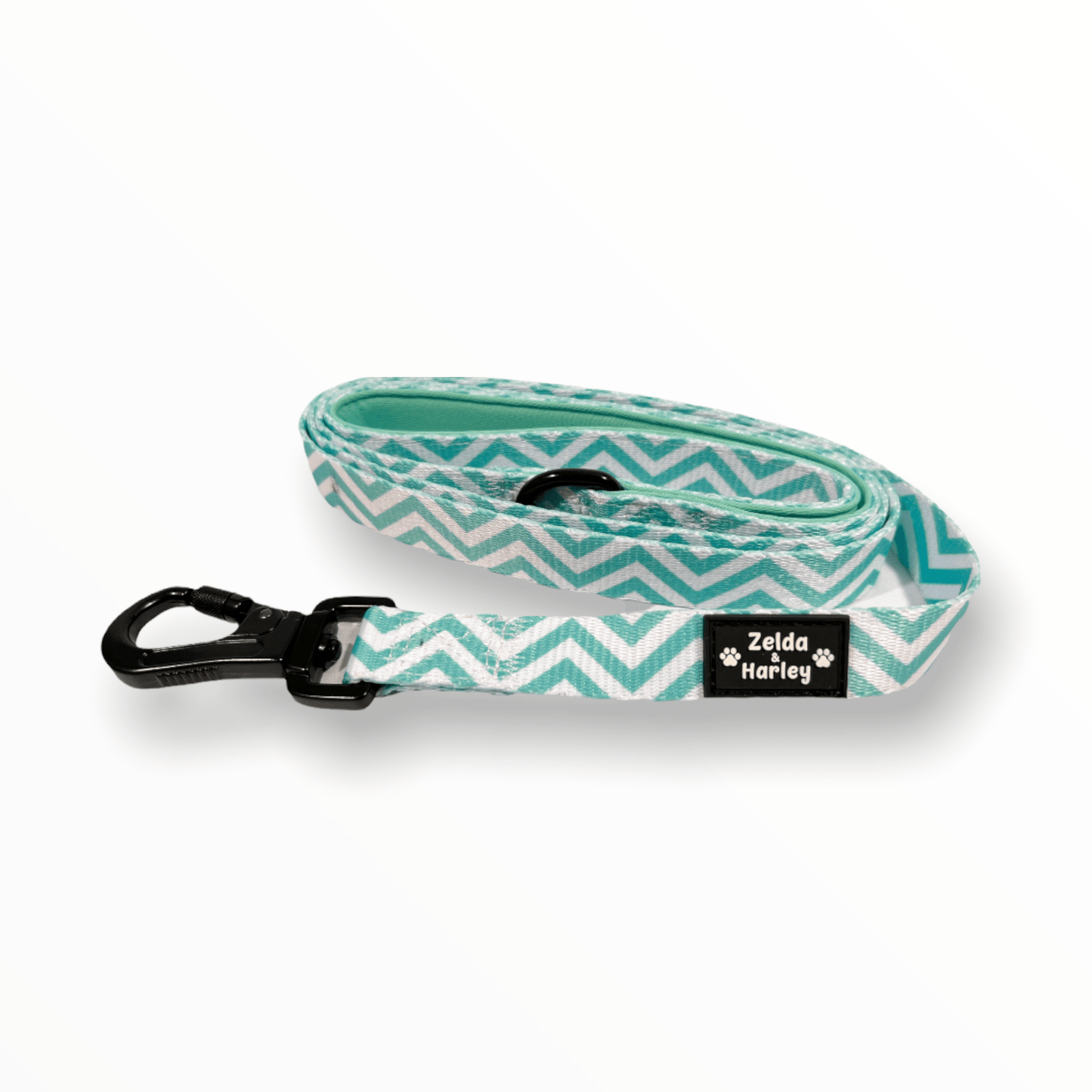 Zelda & Harley Lead Zig Zag Wag Leash - Pastel Green